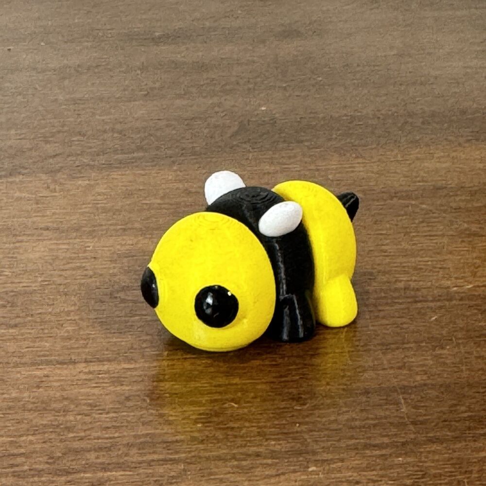 Cute Bee Among Us Imposter Collectible Figurine 3D Printed Yellow Black Decor